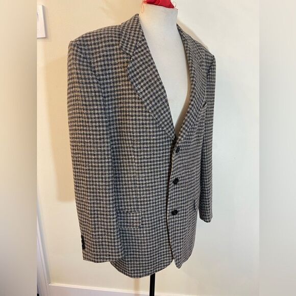 Men’s vintage 100% wool blazer || Wool blazer for men || Wool blazer - Picture 3 of 16
